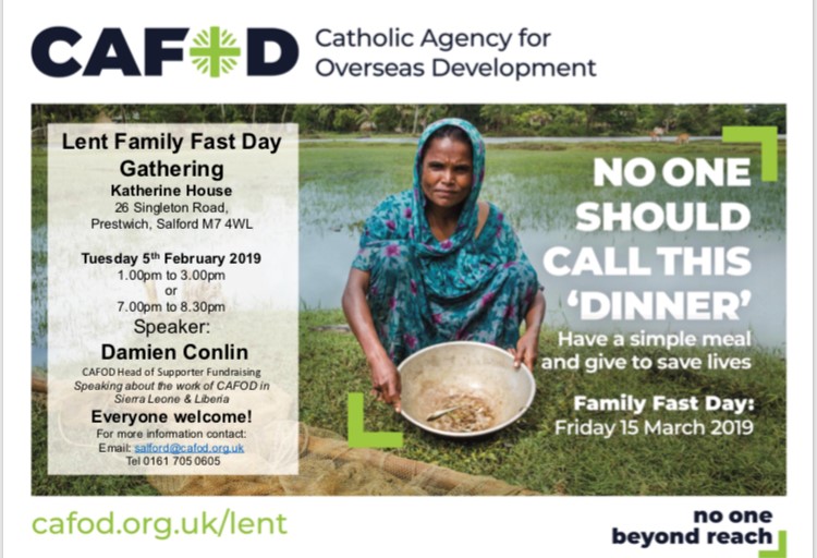 Lent Family Fast Day Gathering Roman Catholic Diocese of Salford